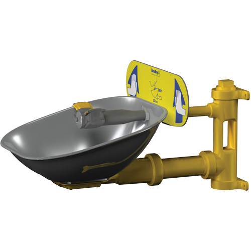 Halo™ Eyewash Stations, Wall-Mount Installation, Stainless Steel Bowl