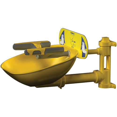 Halo™ Face/Eyewash Stations, Wall-Mount Installation, Plastic Bowl
