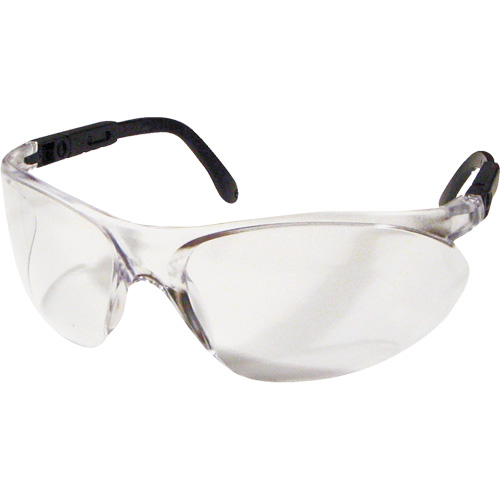 CNC™ Safety Glasses with Adjustable Temples, Clear Lens, Anti-Scratch, ANSI Z87+/Meets/Exceeds CSA Z94.3