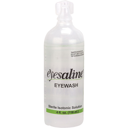 Saline Eyewash Bottles, Full Bottle, 4 oz.