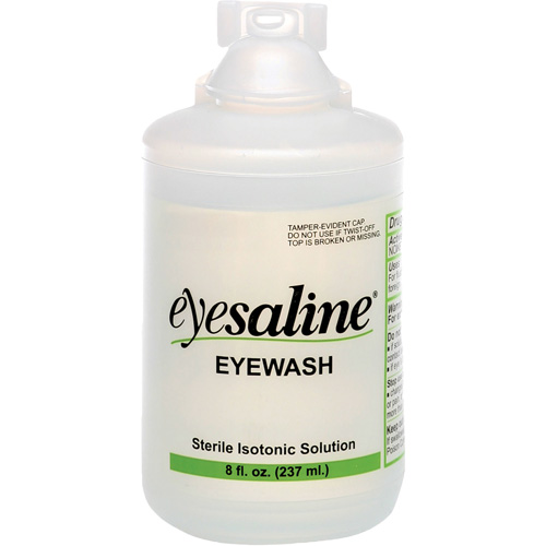 Saline Eyewash Bottles, Full Bottle, 8 oz.