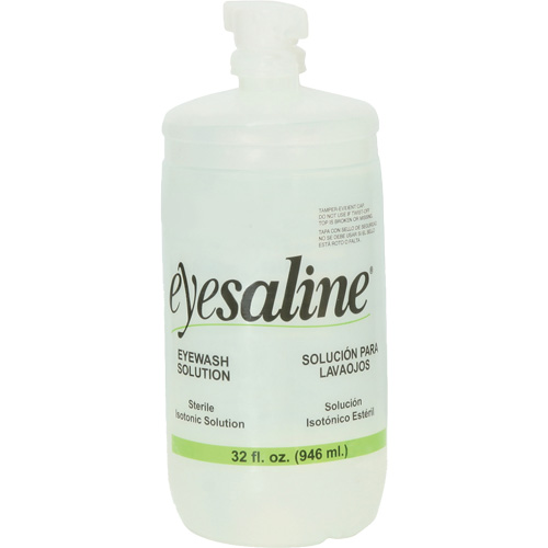 Saline Eyewash Bottles, Full Bottle, 32 oz.