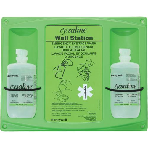 Saline Eyewash Wall Station, Double