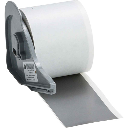 Indoor-Outdoor Label Printer Tape, Vinyl, Grey, 2" Width