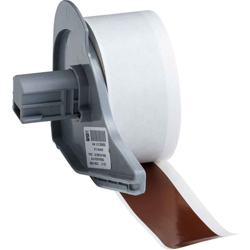 Indoor-Outdoor Label Printer Tape, Vinyl, Brown, 1" Width