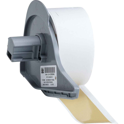 Indoor-Outdoor Label Printer Tape, Vinyl, Tan, 1" Width