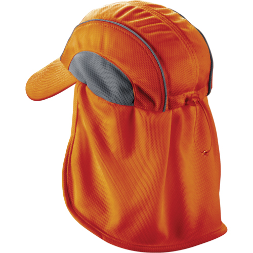 Chill-Its® 6650 Cooling Hats with Neck Shades, Hi-Vis Orange