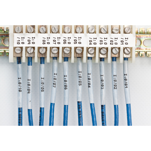 Self-Laminating Wire Markers, Vinyl, 0.5" L x 0.75" H, White/Translucent