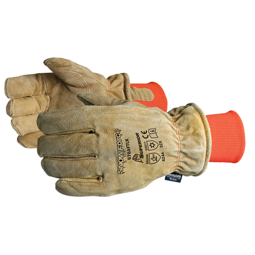 SnowForce™ Brown Freezer Glove, One Size, Grain Cowhide Palm, Thinsulate™ Inner Lining