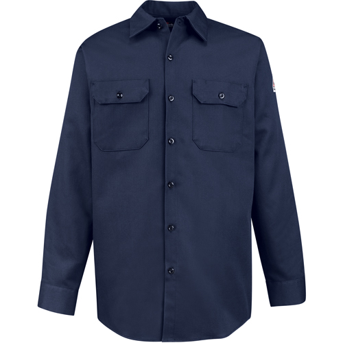Flame-Resistant Work Shirts, 3X-Large, Navy Blue