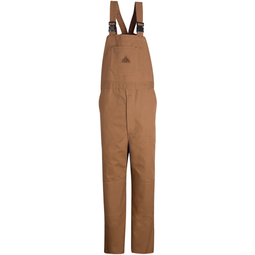 Flame-Resistant Duck Lined Bib Overalls, 2X-Large, Brown