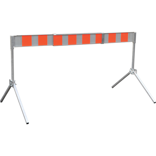 Street Barricade, A-Frame, 6' L x 5-1/2" H, Orange/White