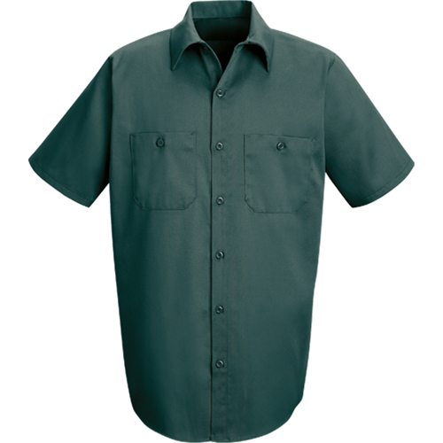 Industrial Solid Work Shirts, Men's, 5X-Large, Green
