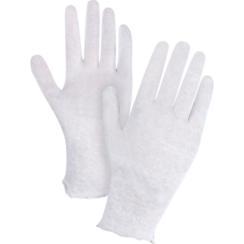 Lightweight Inspection Gloves, Poly/Cotton, Unhemmed Cuff, Men's