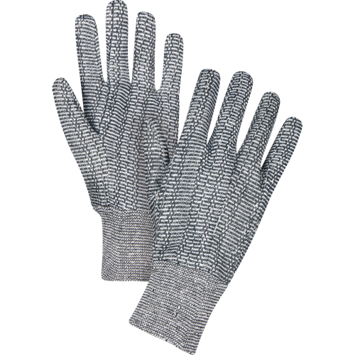 Jersey Gloves, X-Large, Salt & Pepper, Unlined, Knit Wrist