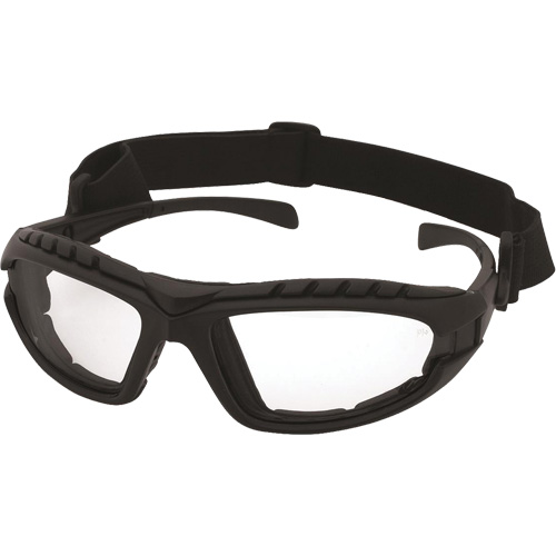 Dustdevil™ Black Frame Safety Glasses, Clear Lens, Anti-Fog/Anti-Scratch, ANSI Z87+/Meets/Exceeds CSA Z94.3