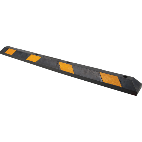 Parking Curb, Rubber, 6' L, Black/Yellow