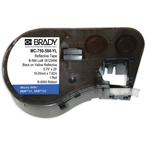 B-584 Reflective Labels, Black