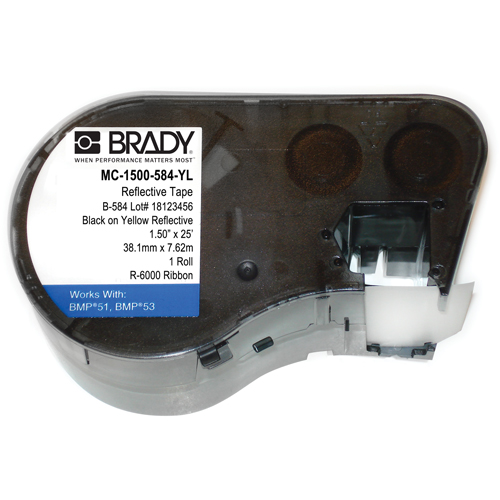 B-584 Reflective Labels, Black