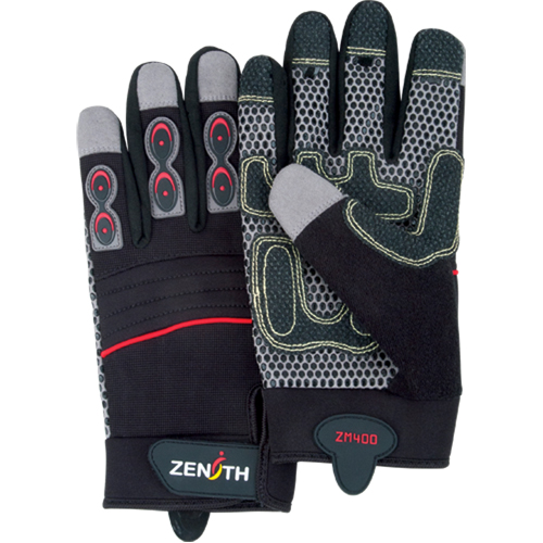ZM400 Premium Mechanic's Gloves, Synthetic Palm, Size Large