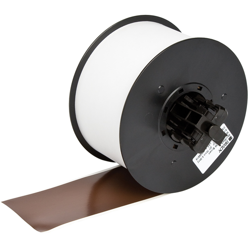 B-595 Indoor/Outdoor Grade Printer Tape, Vinyl, Brown, 100" Width