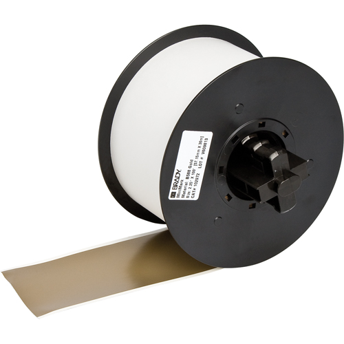 B-595 Indoor/Outdoor Grade Printer Tape, Vinyl, Gold, 100" Width