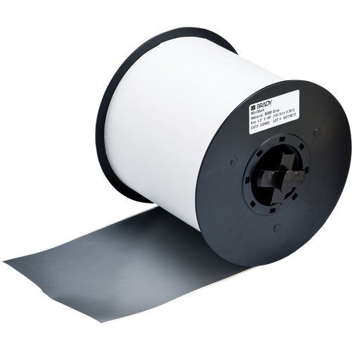B-595 Indoor/Outdoor Grade Printer Tape, Vinyl, Grey, 100" Width