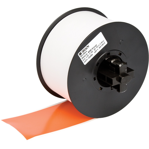 B-595 Indoor/Outdoor Grade Printer Tape, Vinyl, Orange, 100" Width