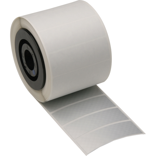 B-438 Tamper-Evident Printer Tape, Polyester, Silver, 1" Width