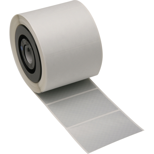 B-438 Tamper-Evident Printer Tape, Polyester, Silver, 1" Width