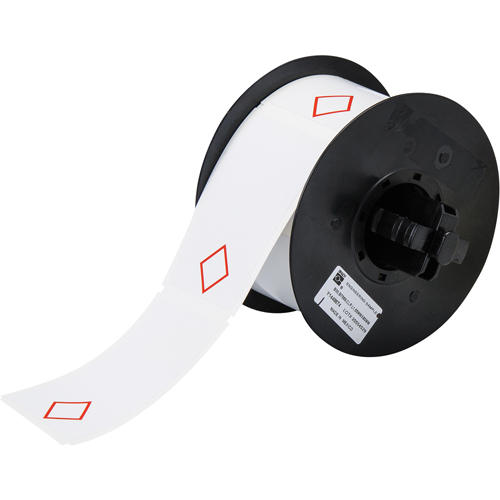 B-7569 Pre-Printed GHS/CLP Chemical Labels, Vinyl, Red/White, 2.170" Width