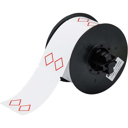 B-7569 Pre-Printed GHS/CLP Chemical Labels, Vinyl, Red/White, 2.170" Width