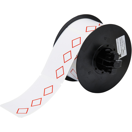 B-7569 Pre-Printed GHS/CLP Chemical Labels, Vinyl, Red/White, 2.170" Width