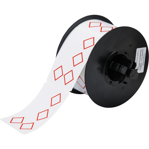 B-7569 Pre-Printed GHS/CLP Chemical Labels, Vinyl, Red/White, 2.170" Width
