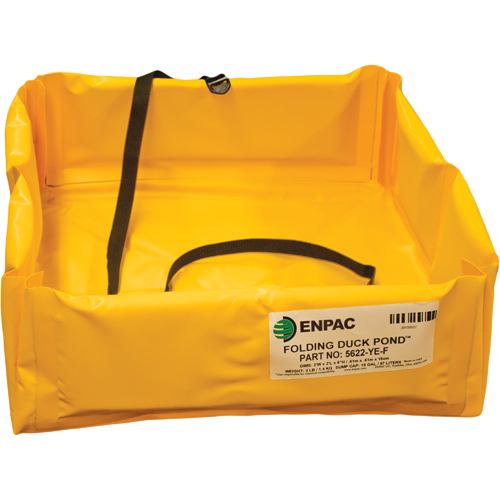 Folding Duck Ponds Mini-Berm Containment, 34 US gal. Capacity, 3' W x 3' L x 6" H, Foam Wall