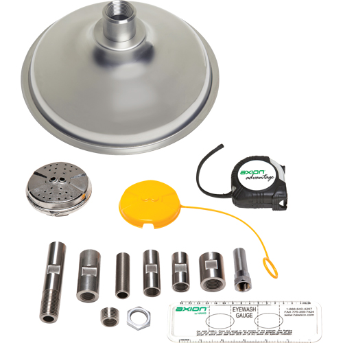 Axion Advantage® Shower & Eye/Face Wash Upgrade Kit with Stainless Steel Eye/Face Wash Head & Showerhead