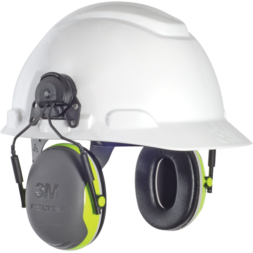 Peltor™ X Series Earmuffs, Cap Mount, 25 NRR dB