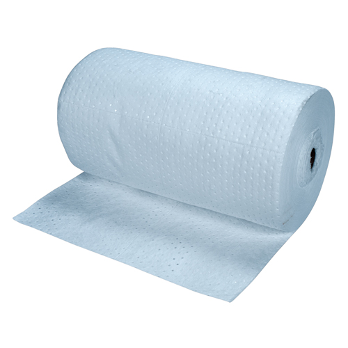 Premium Blue Bonded Sorbent Pads, Mediumweight, 150' L x 30" W, 40 gal. Absorbancy