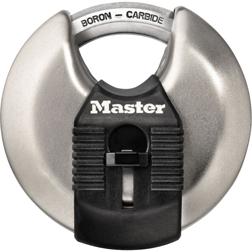 Magnum® Disc Padlock, Silver, Keyed Different, Hardened Steel, 2-3/4" Width
