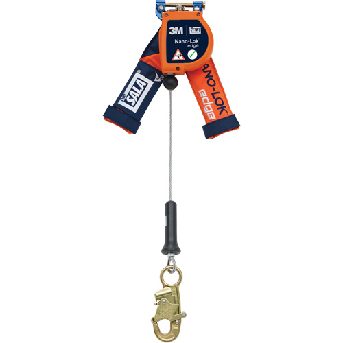 Nano-Lok™ Edge Self-Retracting Lifelines, 8', Stainless Steel, Stationary