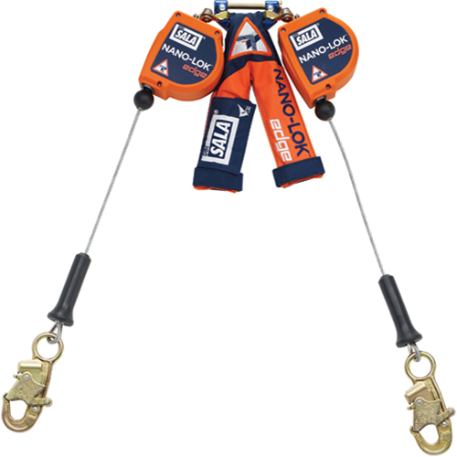 Nano-Lok™ Edge Self-Retracting Lifelines, 8', Stainless Steel, Stationary