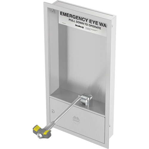Eyewash Station, Wall-Mount Installation, Stainless Steel Bowl
