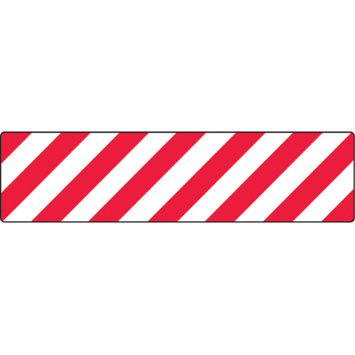Skid-Gard™ Striped Floor Signs, Rectangle, 24" L x 6" W, Red and White, Vinyl