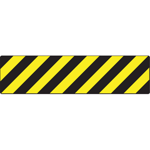 Skid-Gard™ Striped Floor Signs, Rectangle, 24" L x 6" W, Black and Yellow, Vinyl