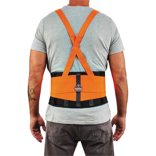 ProFlex 100HV Economy Spandex Hi-Vis Back Support Brace, Elastic, X-Small