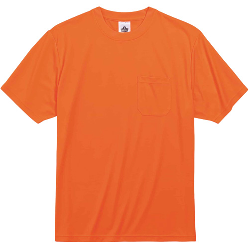 GloWear 8089 Non-Certified T-Shirt, Polyester, Small, High Visibility Orange
