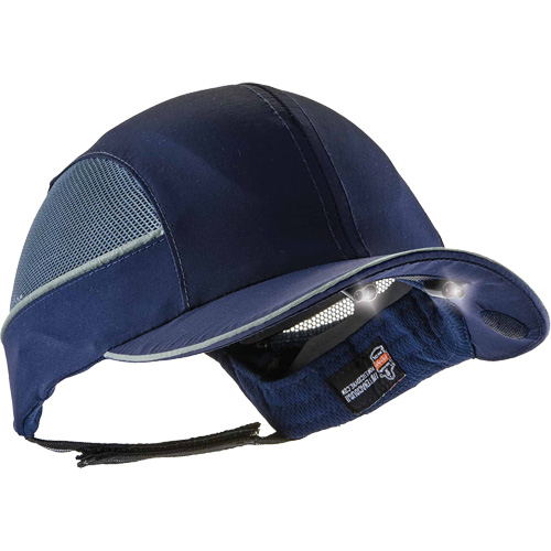 Skullerz® 8960 Long Brim Bump Cap with LED Lighting, Navy Blue