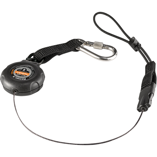 Squids® 3001 Tool Lanyard, Retractable, Carabiner/Loop