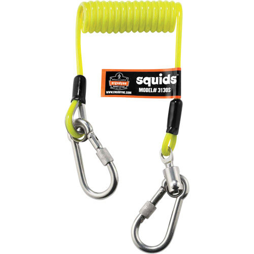 Coiled Cable Lanyard, Coil, Dual Carabiner