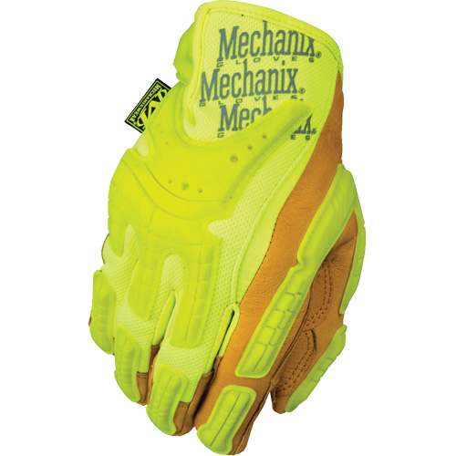 High-Visibility Heavy-Duty Mechanic's Impact Gloves, Synthetic Palm, Size X-Large/11